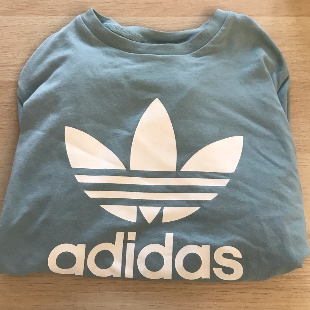 baby blue adidas t-shirt